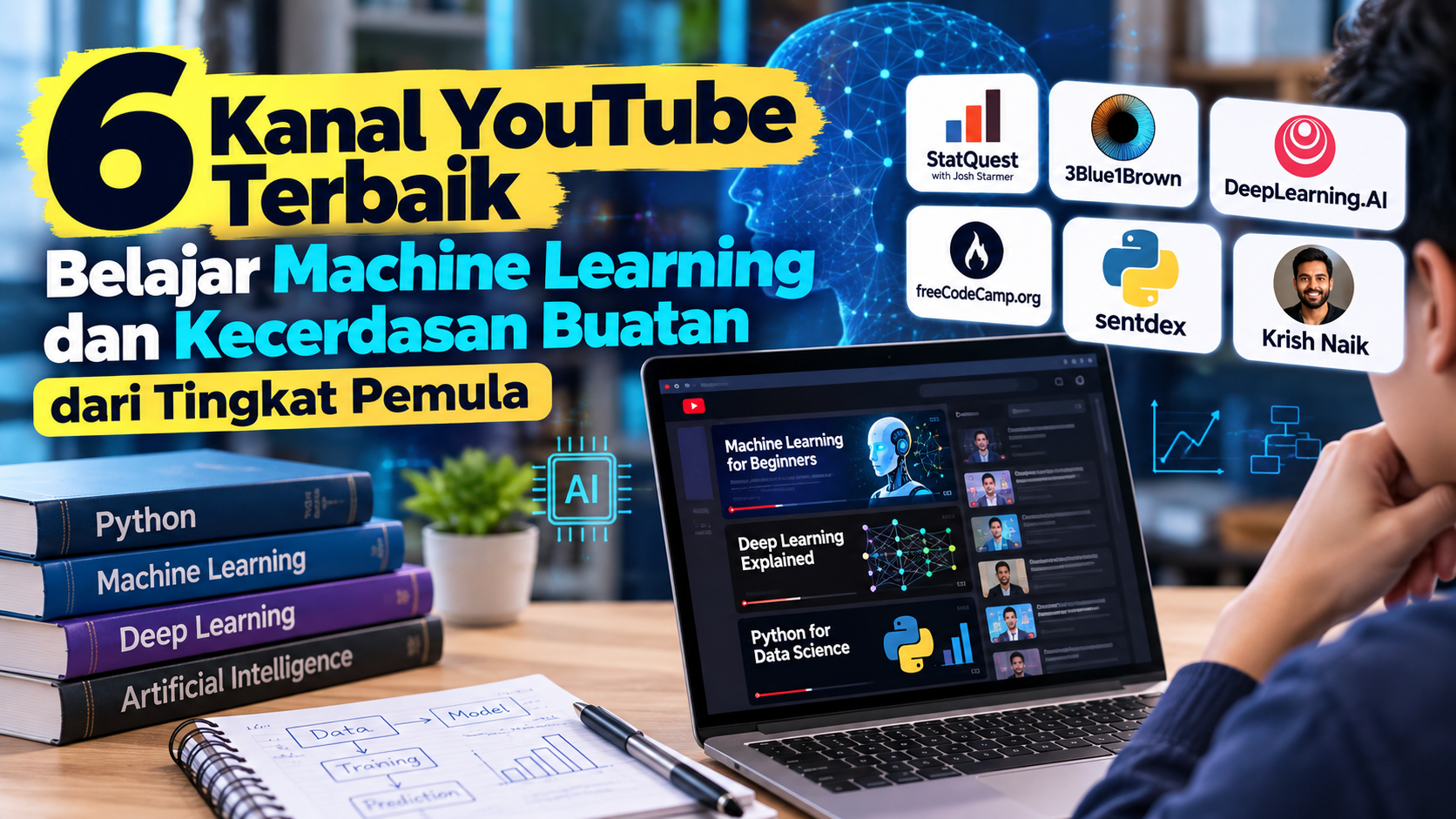 6 Kanal YouTube Terbaik Belajar Machine Learning dan Kecerdasan Buatan dari Tingkat Pemula