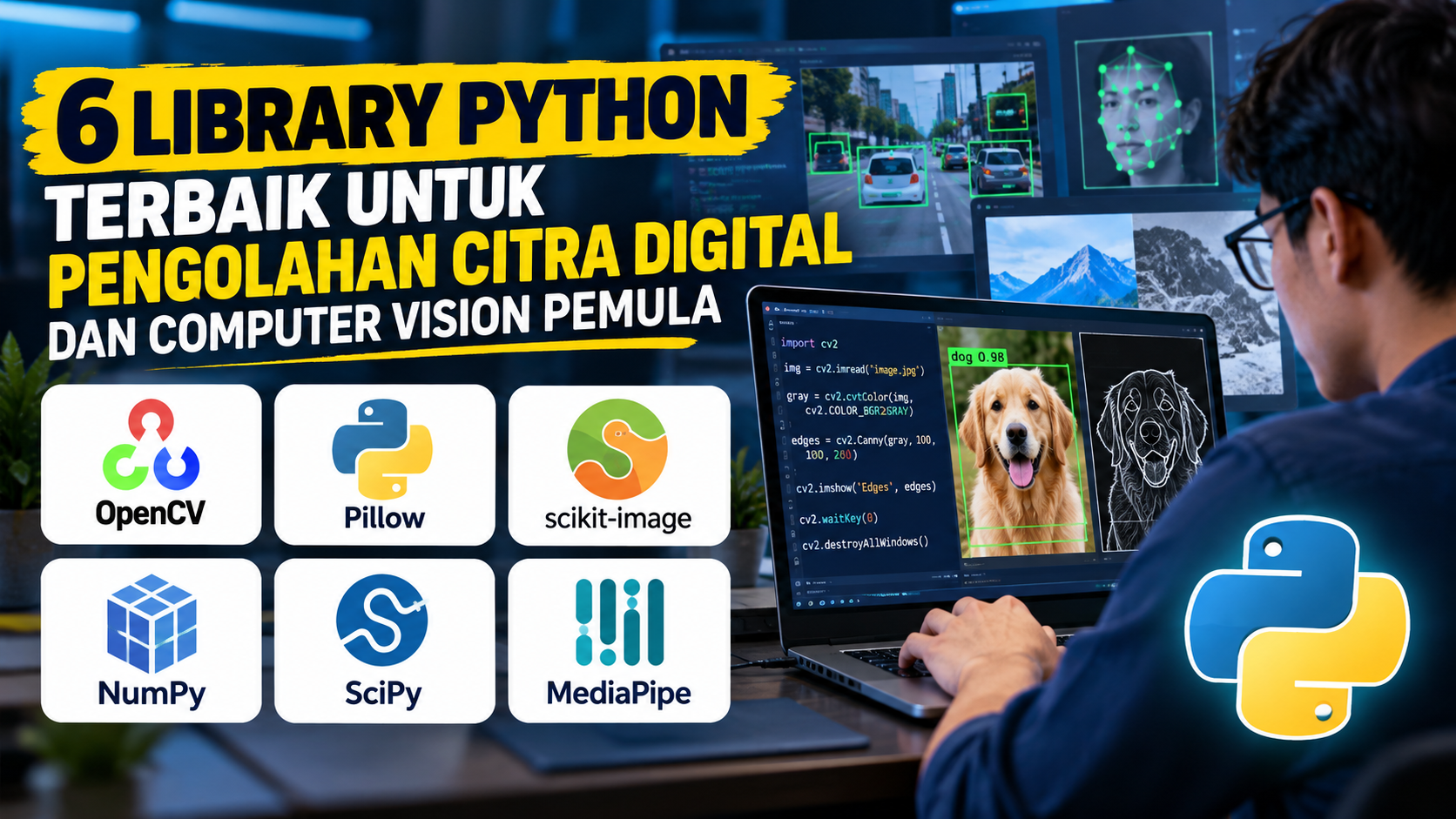 6 Library Python Terbaik untuk Pengolahan Citra Digital dan Computer Vision Pemula